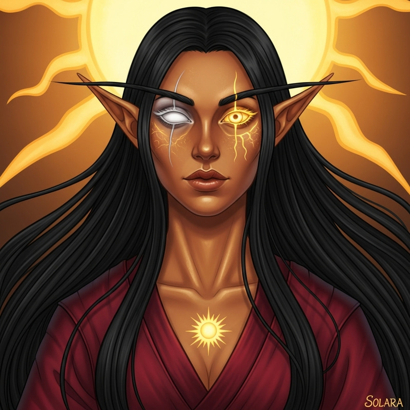 Solara: Radiant Sun-Elf Character Art Solara: Radiant Sun-Elf Character Art