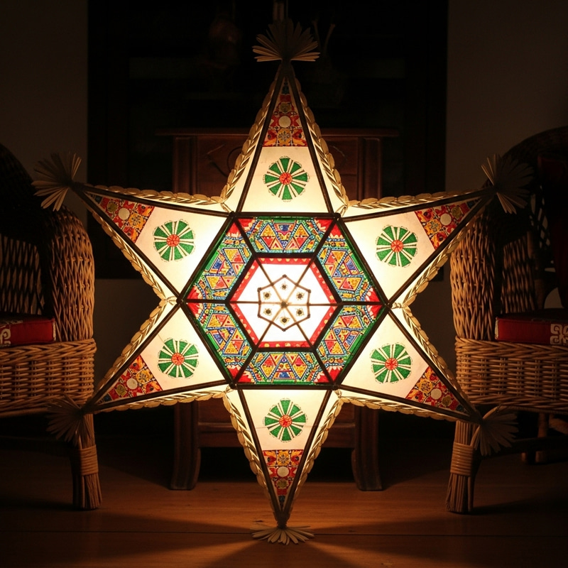 Indigenous Material Parol: Filipino Star-Shaped Lantern Indigenous Material Parol: Filipino Star-Shaped Lantern