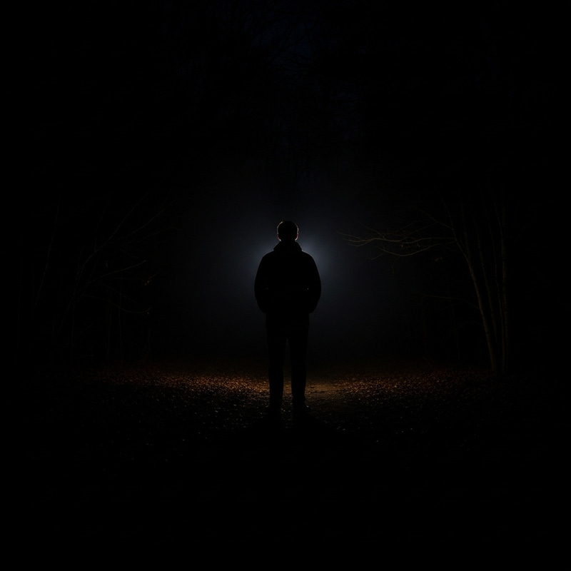 Alone in Dark Shadow: A Captivating Image of Solitude