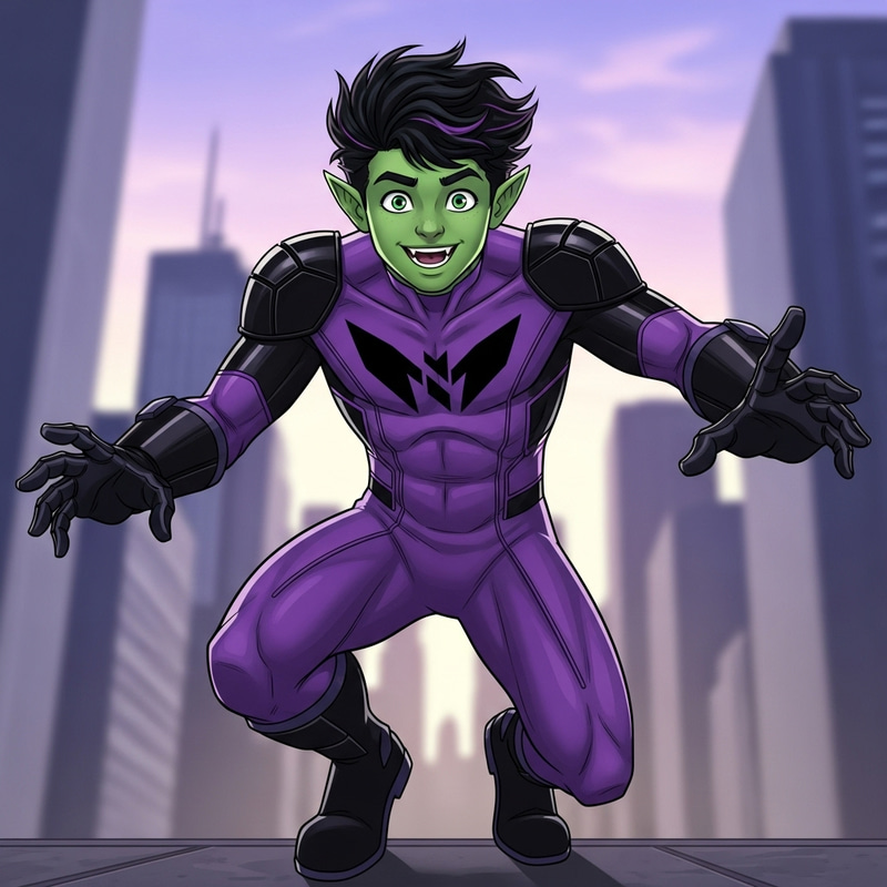 Teen Titans Beast Boy | Action Pose | Unique Traits Teen Titans Beast Boy | Action Pose | Unique Traits
