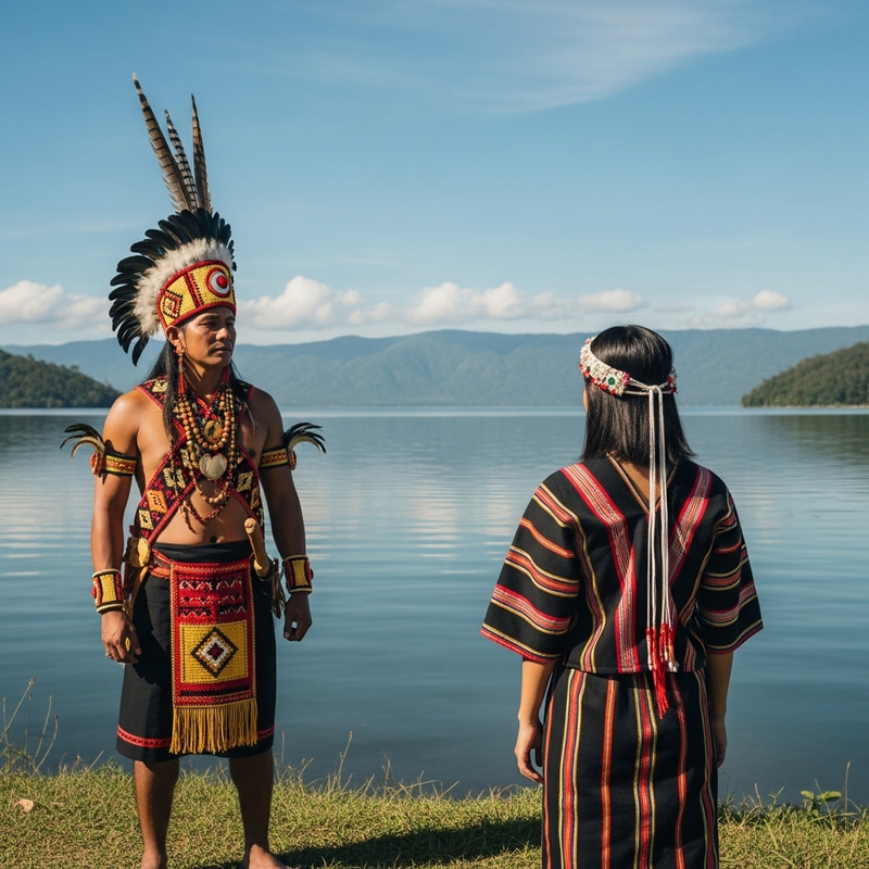 Tribal Leader at Laguna Lake: Tranquil Encounter with Unity Tribal Leader at Laguna Lake: Tranquil Encounter with Unity
