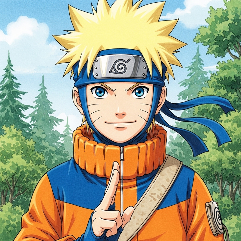 Naruto: Captivating Ghibli-Style Ninja Boy