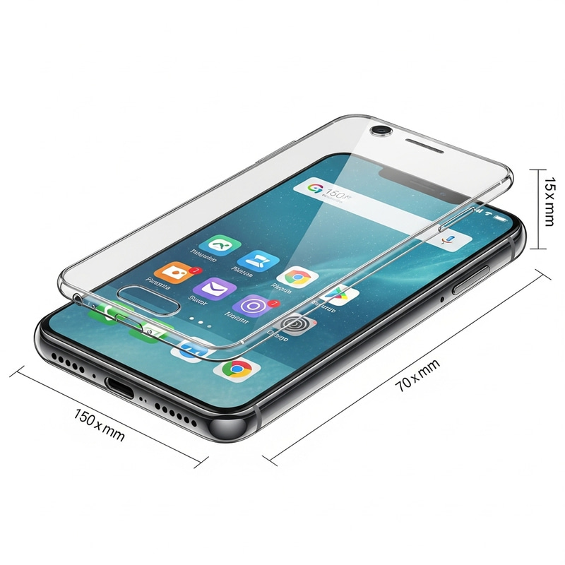 Innovative Transparent Glass Smartphone | 150x70x3mm Innovative Transparent Glass Smartphone | 150x70x3mm