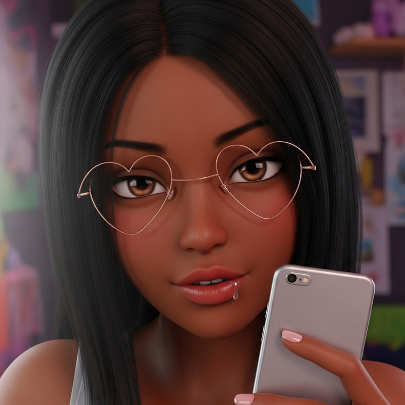 Vibrant 3D Anime Art of a Mischievous Woman Vibrant 3D Anime Art of a Mischievous Woman