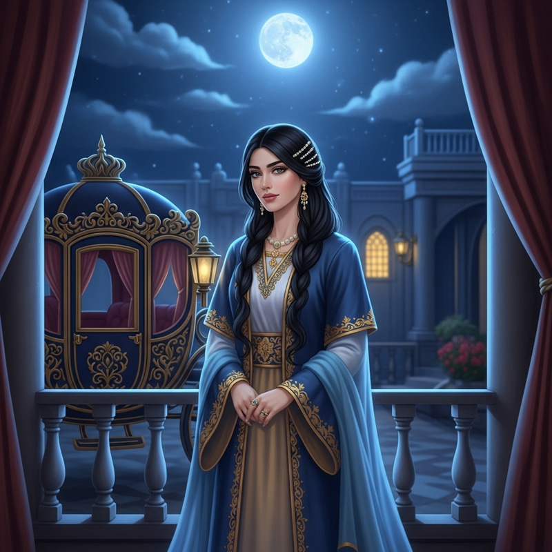 Beautiful Persian Princess in Moonlight | Royal Serenity Beautiful Persian Princess in Moonlight | Royal Serenity