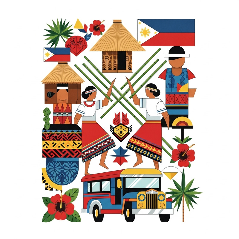 Filipino Geometric Art Poster - Creative Cultural Design Filipino Geometric Art Poster - Creative Cultural Design