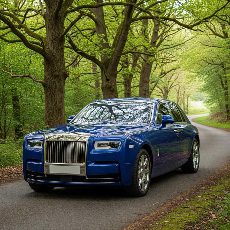Elegant Rolls Royce - British Luxury in Royal Blue Elegant Rolls Royce - British Luxury in Royal Blue