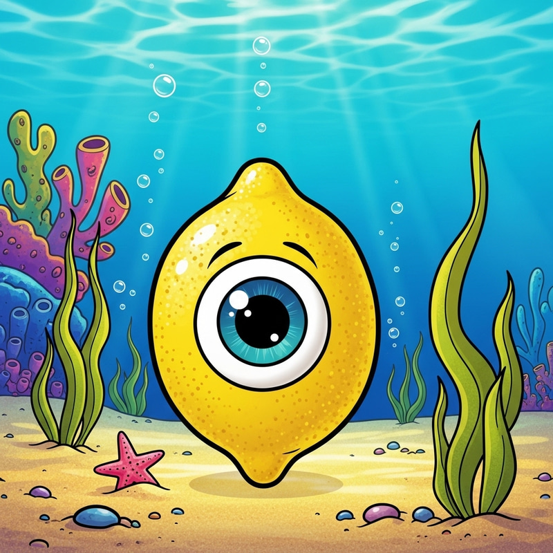Cheerful Lemon Art: A SpongeBob-Inspired Delight Cheerful Lemon Art: A SpongeBob-Inspired Delight