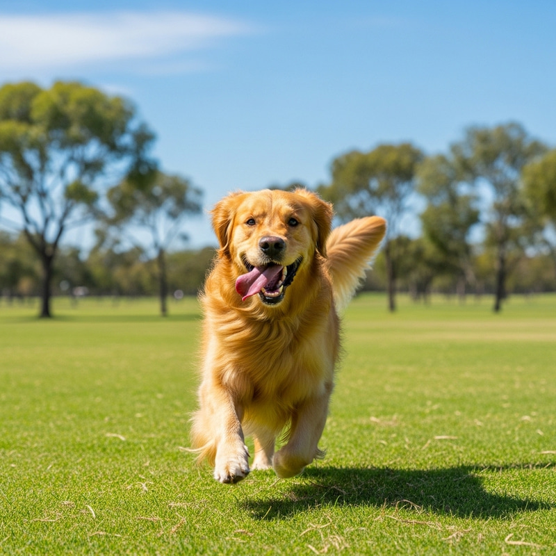 Playful Golden Retriever Enjoying the Park | Dog Photography Playful Golden Retriever Enjoying the Park | Dog Photography