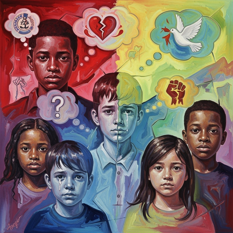 Perception of Violence in Young People: Abstract Realism Art with Emotive Colors