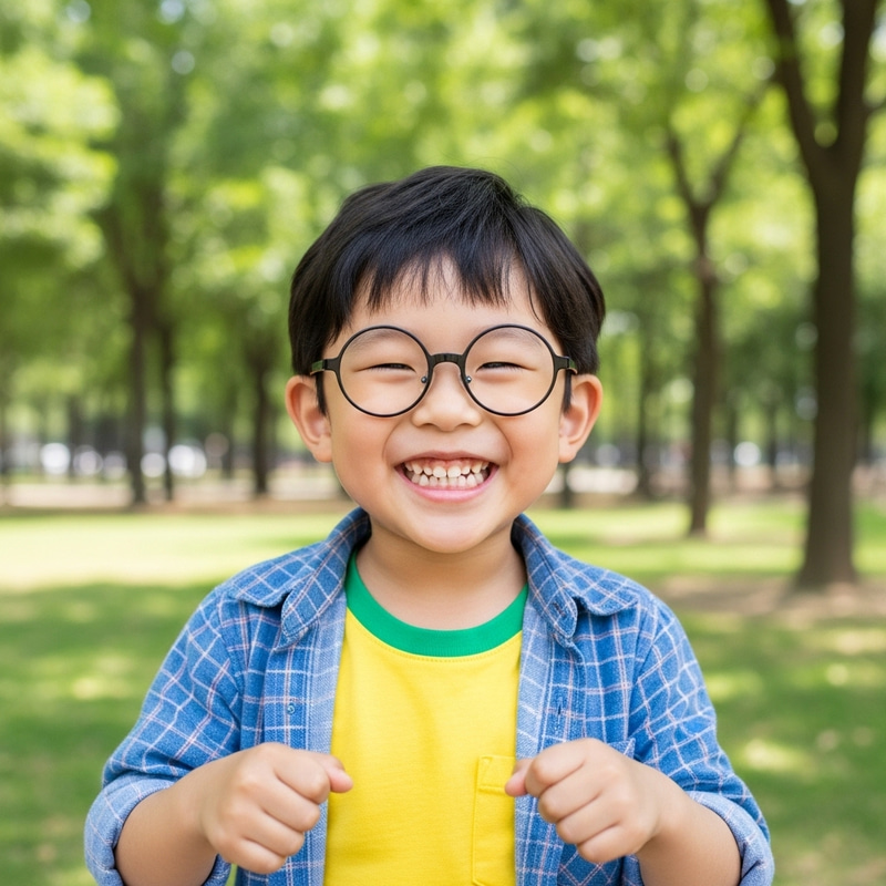 Lovable Goofy Asian Boy with Round Glasses | Joyful Nature Lovable Goofy Asian Boy with Round Glasses | Joyful Nature