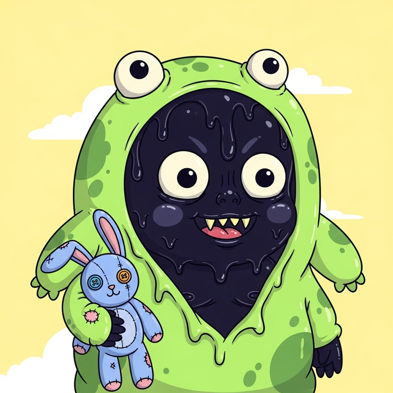 Cute Baby Venom Cartoon Illustration Cute Baby Venom Cartoon Illustration