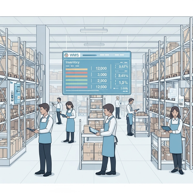 WMS-Driven Warehouse Efficiency, Minimalist Design