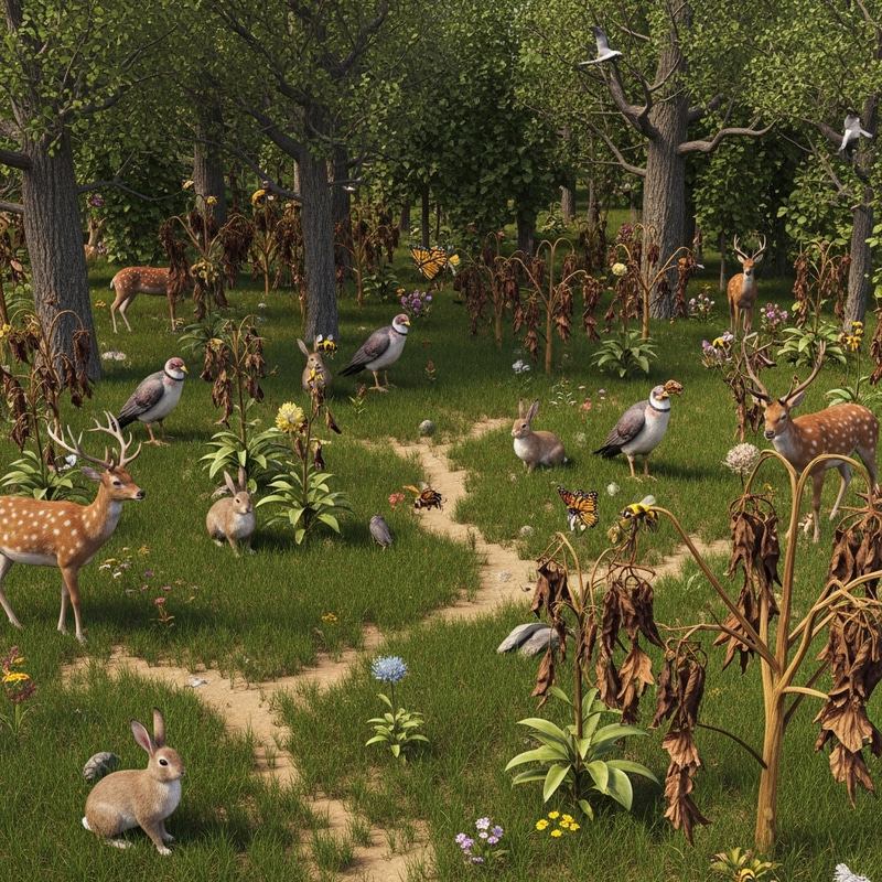 3D Disease Outbreak in Forest - Wildlife Illness Visuals 3D Disease Outbreak in Forest - Wildlife Illness Visuals