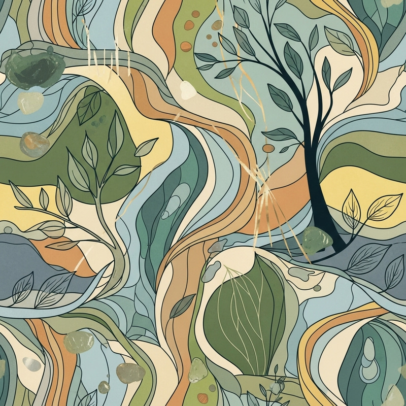 Elegant Nature Pattern Design | Modern Relaxing Elements