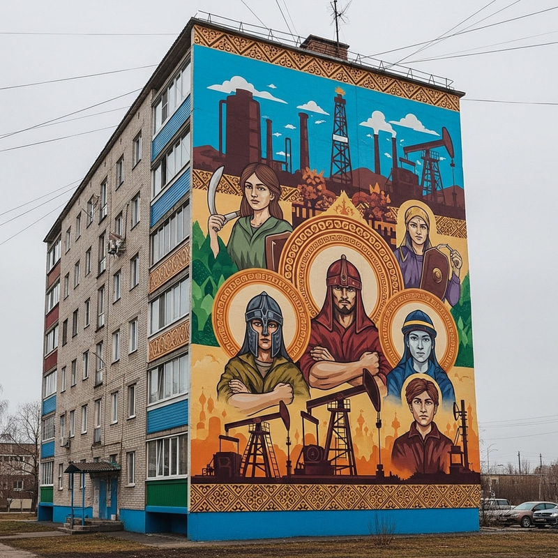 Ingushetia & Oil Production Mural: Homeland Defenders