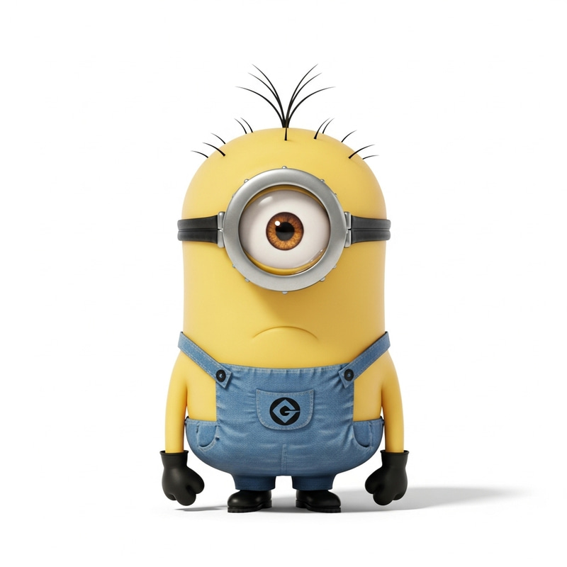 Sad Minion Character from Despicable Me: Expressing Melancholy Sad Minion Character from Despicable Me: Expressing Melancholy