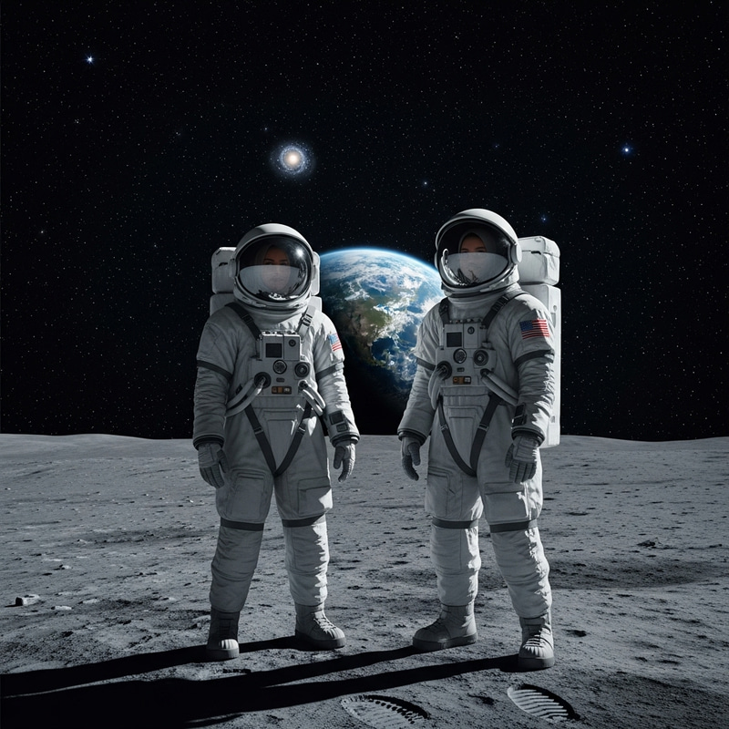Moroccan and Algerian Women on the Moon Moroccan and Algerian Women on the Moon
