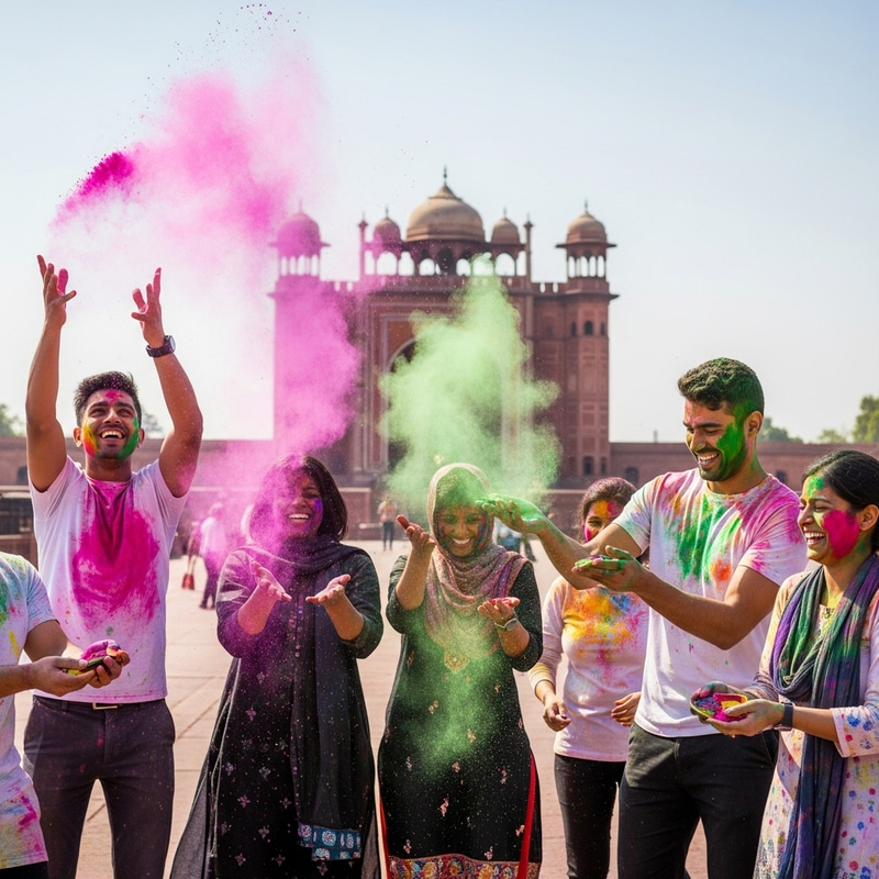 Colorful Holi Celebration: Joyful Festivities in India Colorful Holi Celebration: Joyful Festivities in India