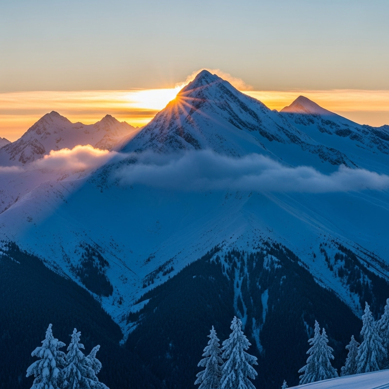 Sunlit Snow Mountain Sunlit Snow Mountain