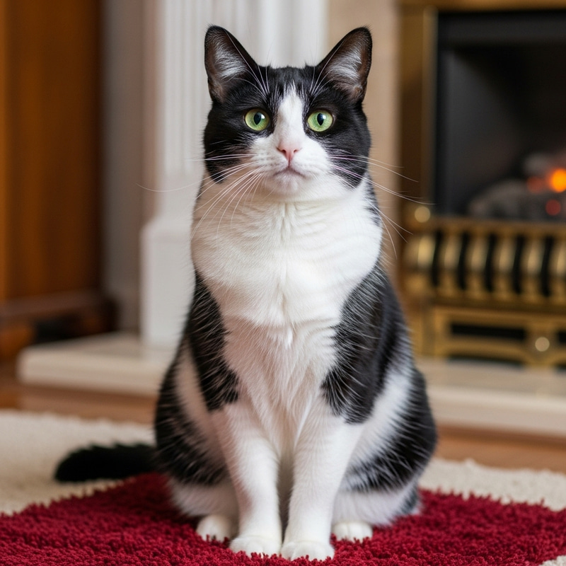 Beautiful Black and White Cat | Home Comfort Beautiful Black and White Cat | Home Comfort