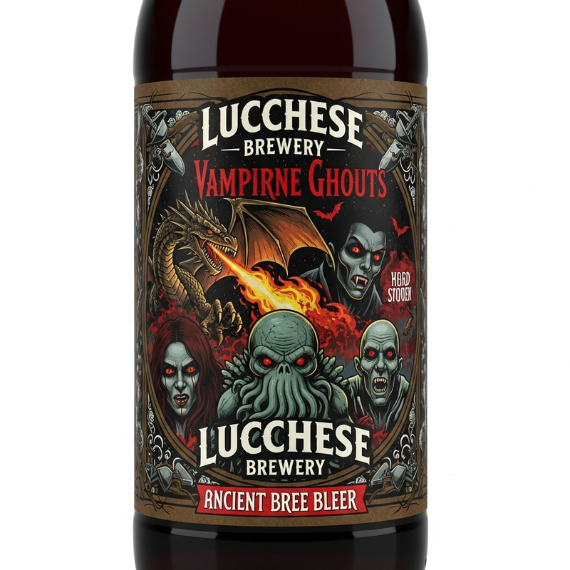 Lucchese Brewery: Dragons, Vampires, Ghoul Cthulhu Beer Lucchese Brewery: Dragons, Vampires, Ghoul Cthulhu Beer