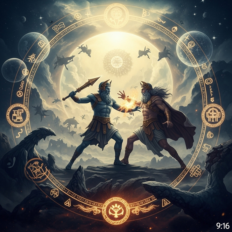 Cronus Battles Uranus: A Mythical Clash