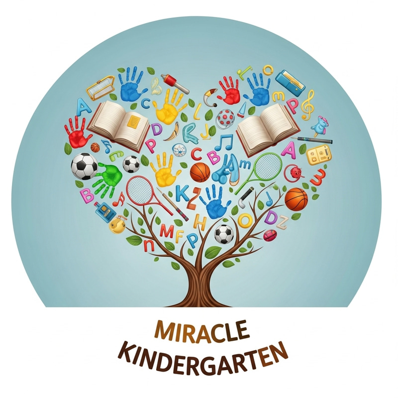 Creative Kindergarten Logo Design with Miracle Tree Creative Kindergarten Logo Design with Miracle Tree