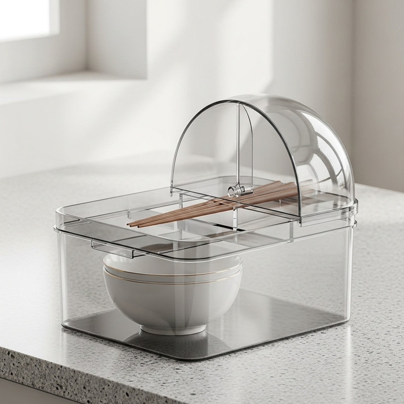Transparent Bowl and Chopsticks Storage Box Transparent Bowl and Chopsticks Storage Box