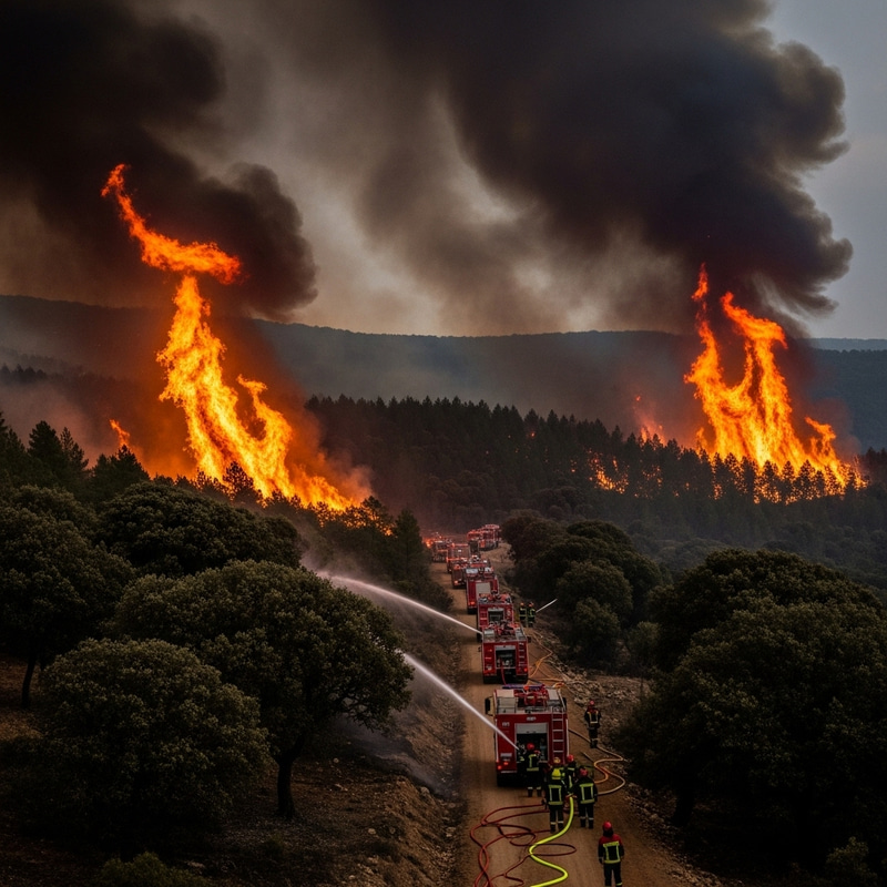 Wildfire in Algeria - Battling Nature's Fury Wildfire in Algeria - Battling Nature's Fury
