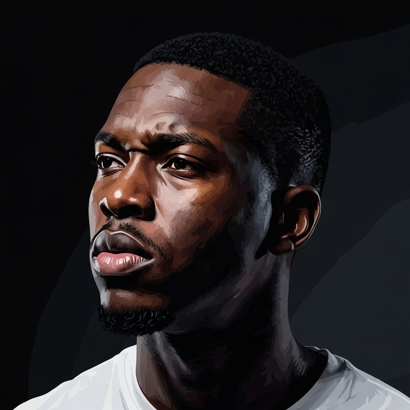 Dramatic Portrait of an African American Man Dramatic Portrait of an African American Man