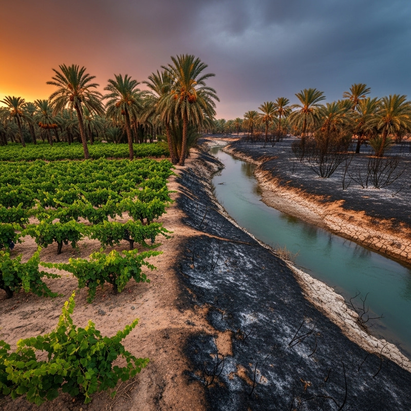 Stunning Oasis with Palm Trees and Vines
