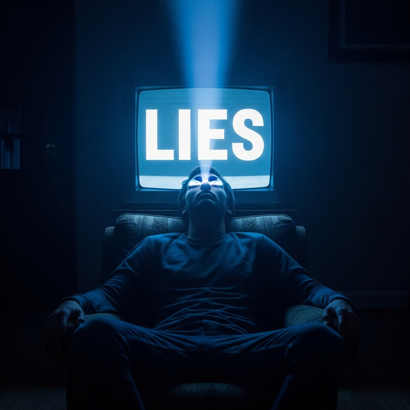 The Enthralling Influence of Media: Eyes Locked on the TV Beam