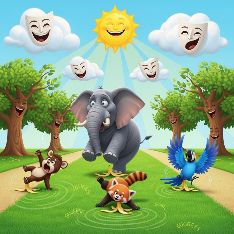 Funny Shots in Whimsical Animated Park Funny Shots in Whimsical Animated Park