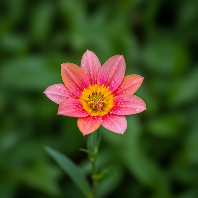 Vibrant Single Flower Blossom - Pink & Orange Vibrant Single Flower Blossom - Pink & Orange