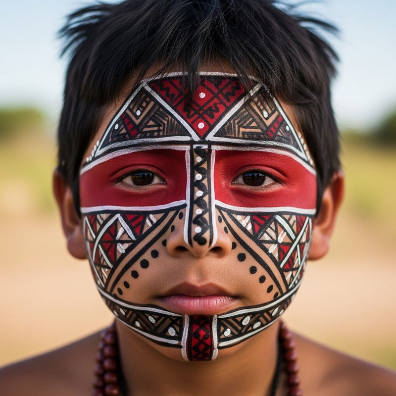 Wichí Indigenous Boy from Northern Argentina - Heartfelt Gaze Wichí Indigenous Boy from Northern Argentina - Heartfelt Gaze