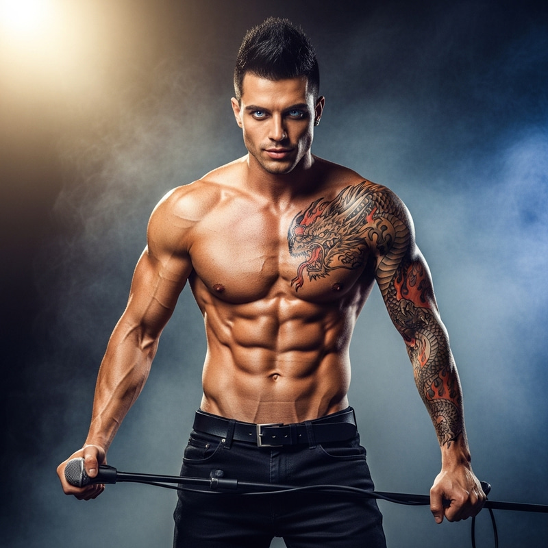 Chester Bennington-Inspired Rock Star Physique Art Chester Bennington-Inspired Rock Star Physique Art