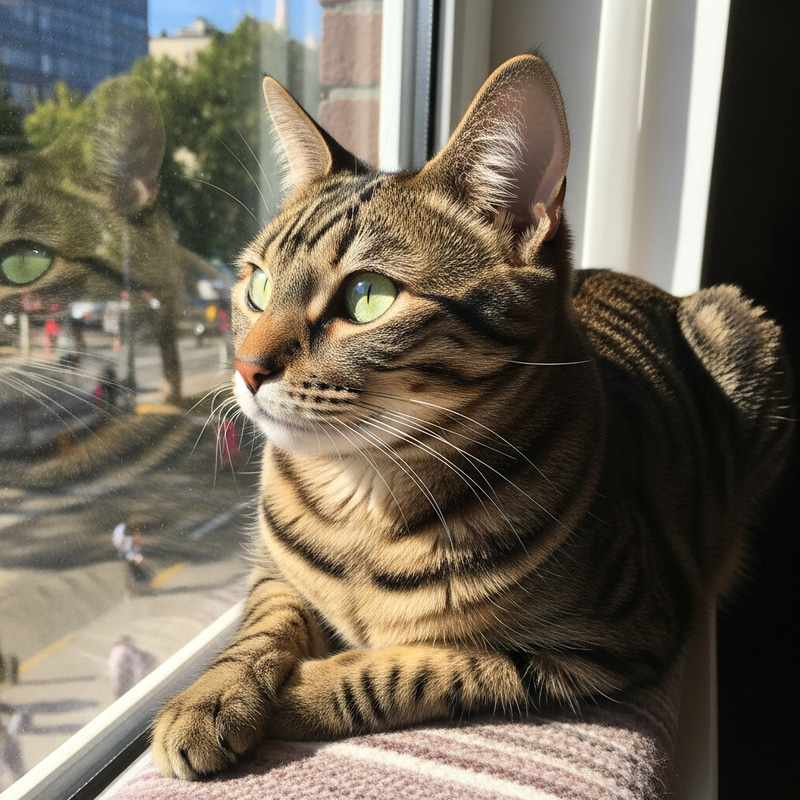 Lazy Cat Relaxing in the Sun Lazy Cat Relaxing in the Sun