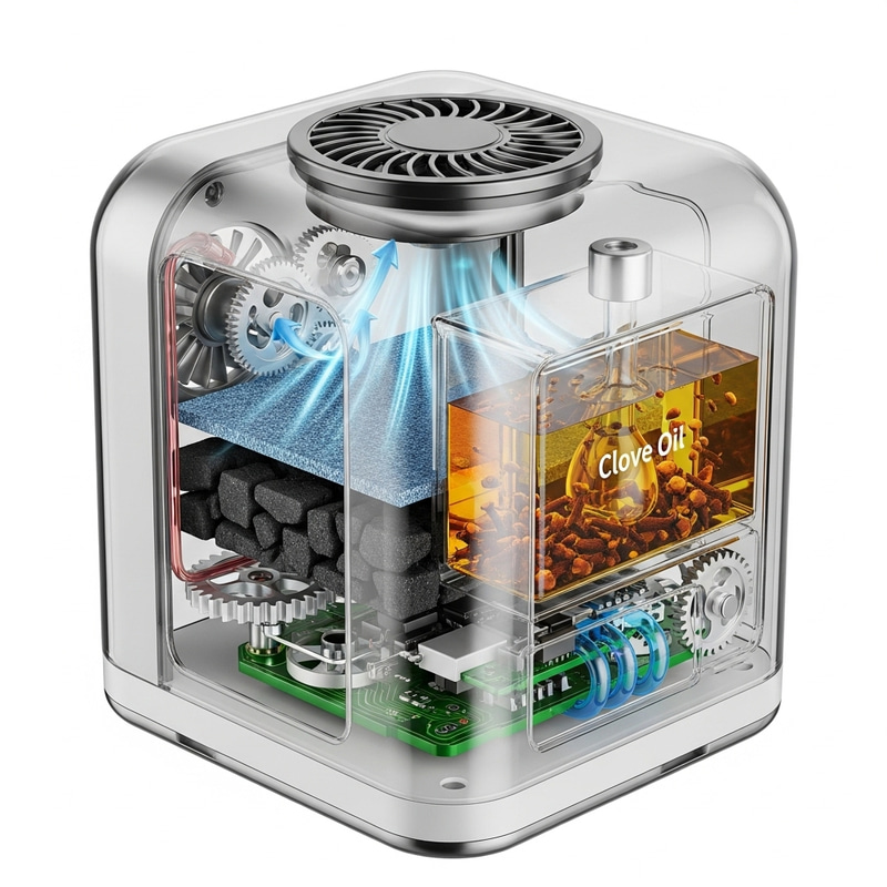 Mini Air Purifier with Charcoal and Clove Oil for Odor-Free Air Mini Air Purifier with Charcoal and Clove Oil for Odor-Free Air