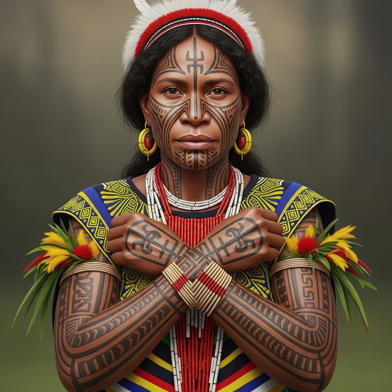 Papua New Guinea Woman: Traditional Attire & Tribal Tattoos