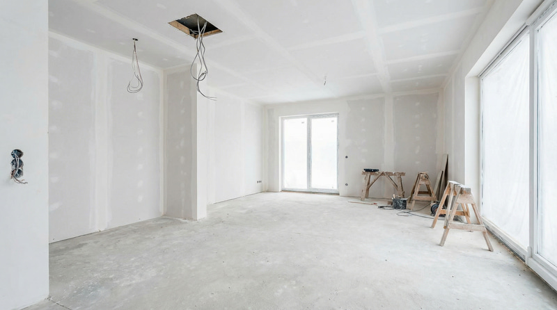 Unfinished Living Room - Interior Design Ideas