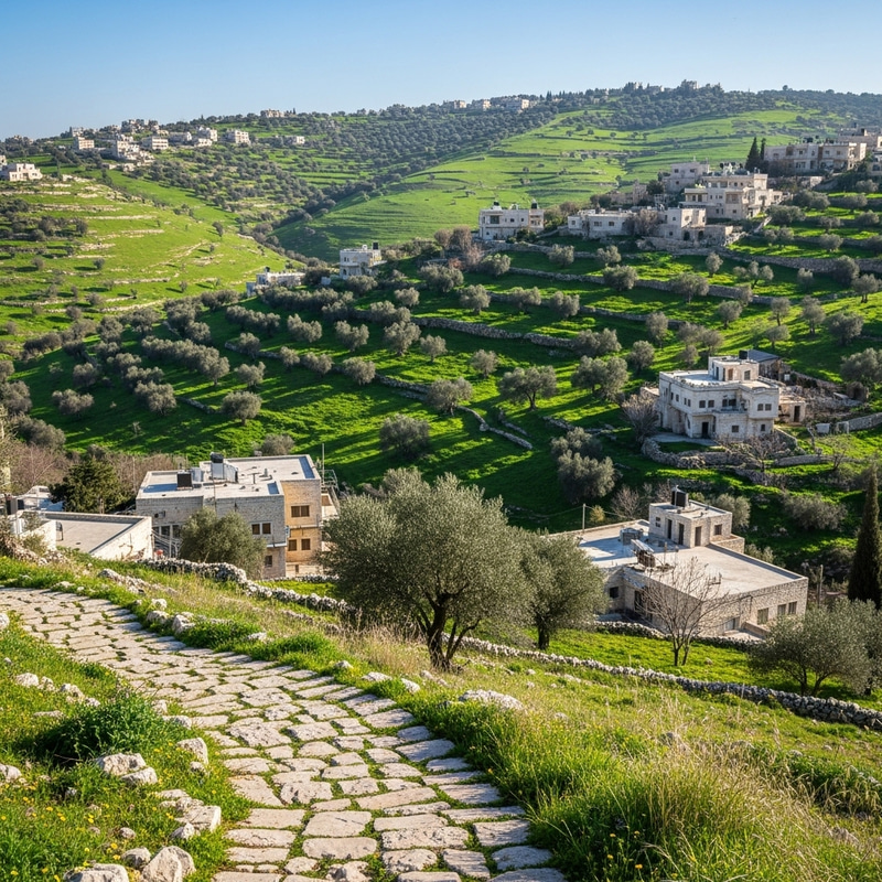 Stunning Palestine Landscape: Rolling Hills & Olive Groves