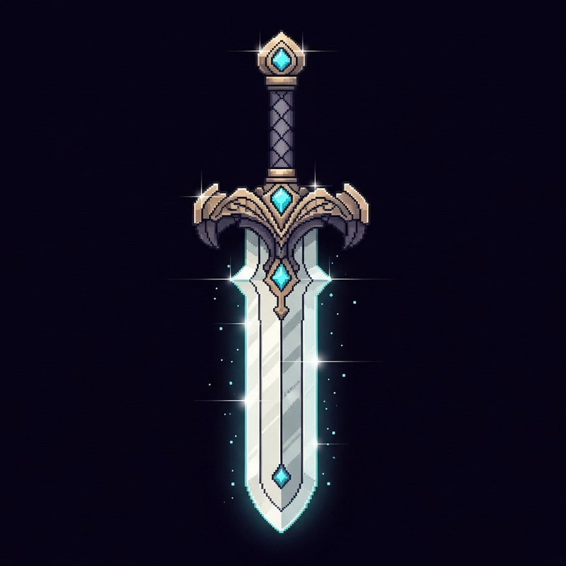 Pixelated Sword Design: A Strong and Valorous Weapon for Gamers Pixelated Sword Design: A Strong and Valorous Weapon for Gamers