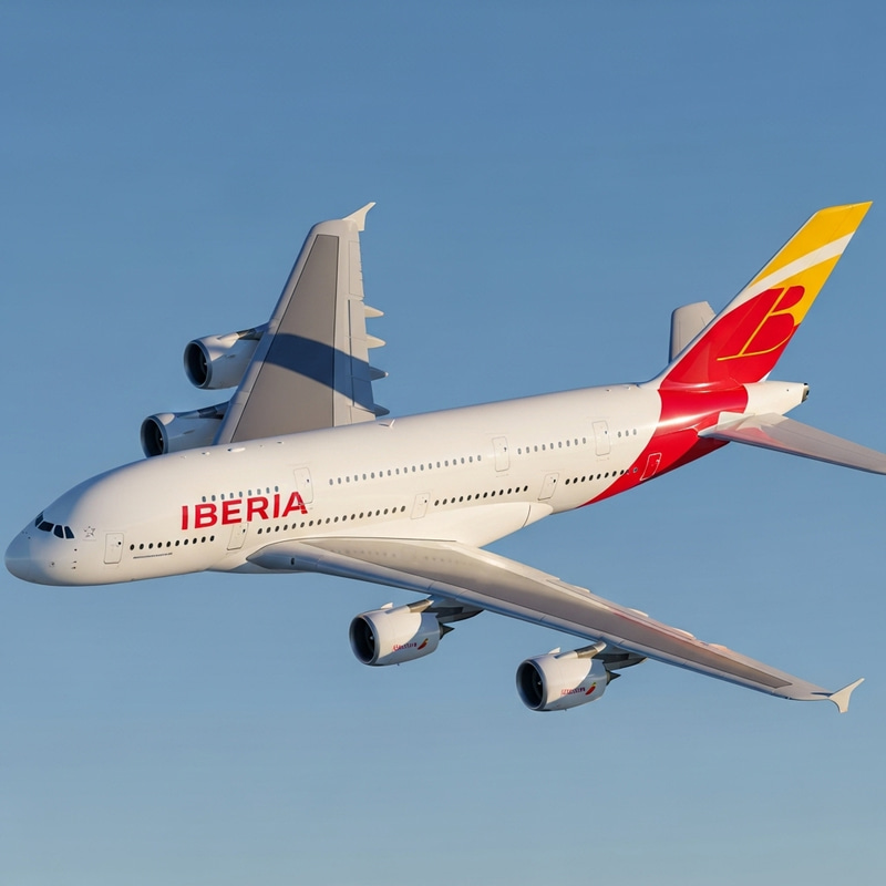 Iberia Airlines A380 Livery on Airplane Iberia Airlines A380 Livery on Airplane