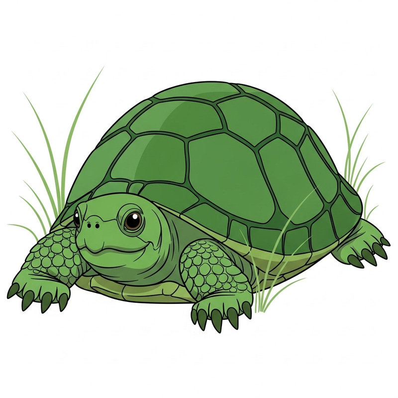Native Turtle Clipart in Vibrant Green | Simple & Serene Picture Native Turtle Clipart in Vibrant Green | Simple & Serene Picture