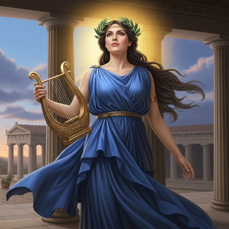 Realistic Image of Muse Calliope with Lyre | Epic Poetry Muse Realistic Image of Muse Calliope with Lyre | Epic Poetry Muse