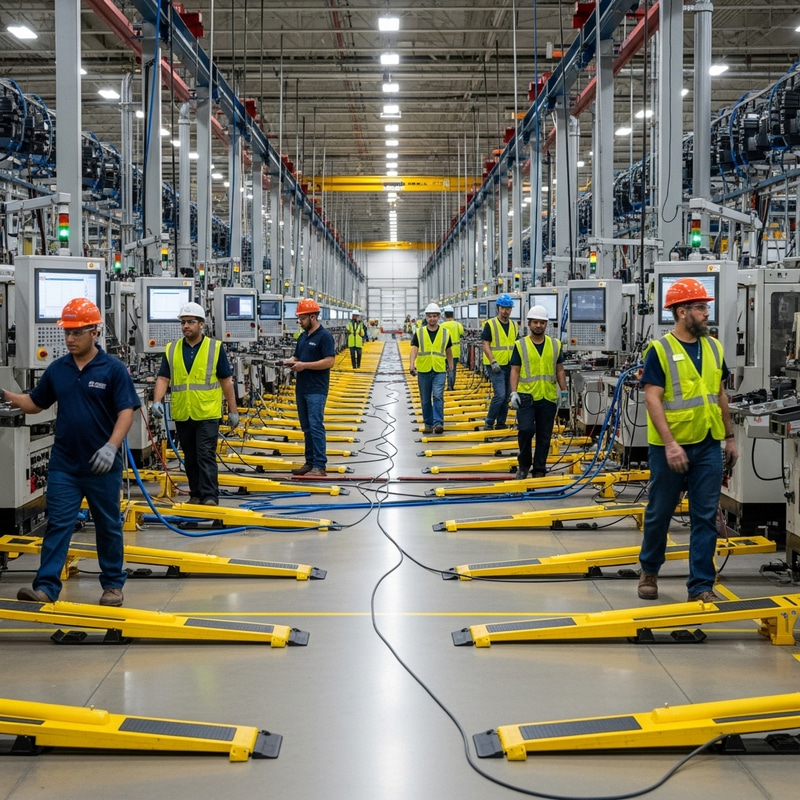 Cable Ramps in Industrial Manufacturing Facilities Cable Ramps in Industrial Manufacturing Facilities