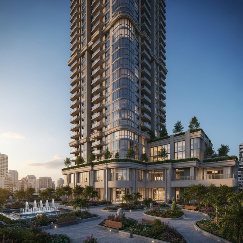 Intricately Designed Towering Structure | Cityscape Views