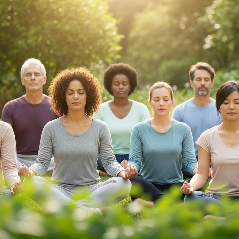Mindful Meditation for Stress Relief | Diverse Group Mindful Meditation for Stress Relief | Diverse Group