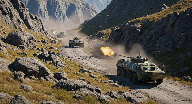 BTR-70 Engagement on Mountain Road